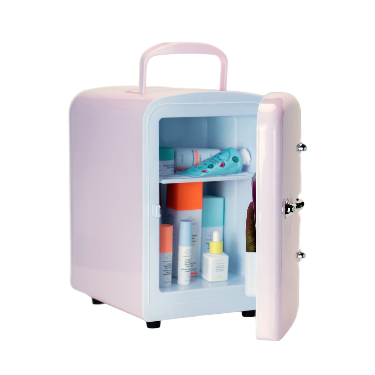 Mini Fridge – Pink – filled with skincare