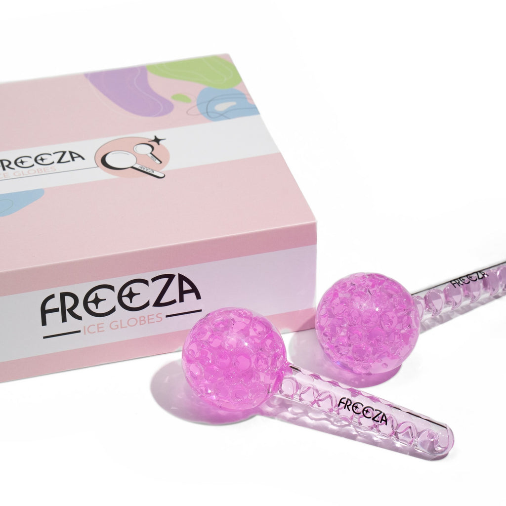 Facial Ice Globes – Pink – with gift box
