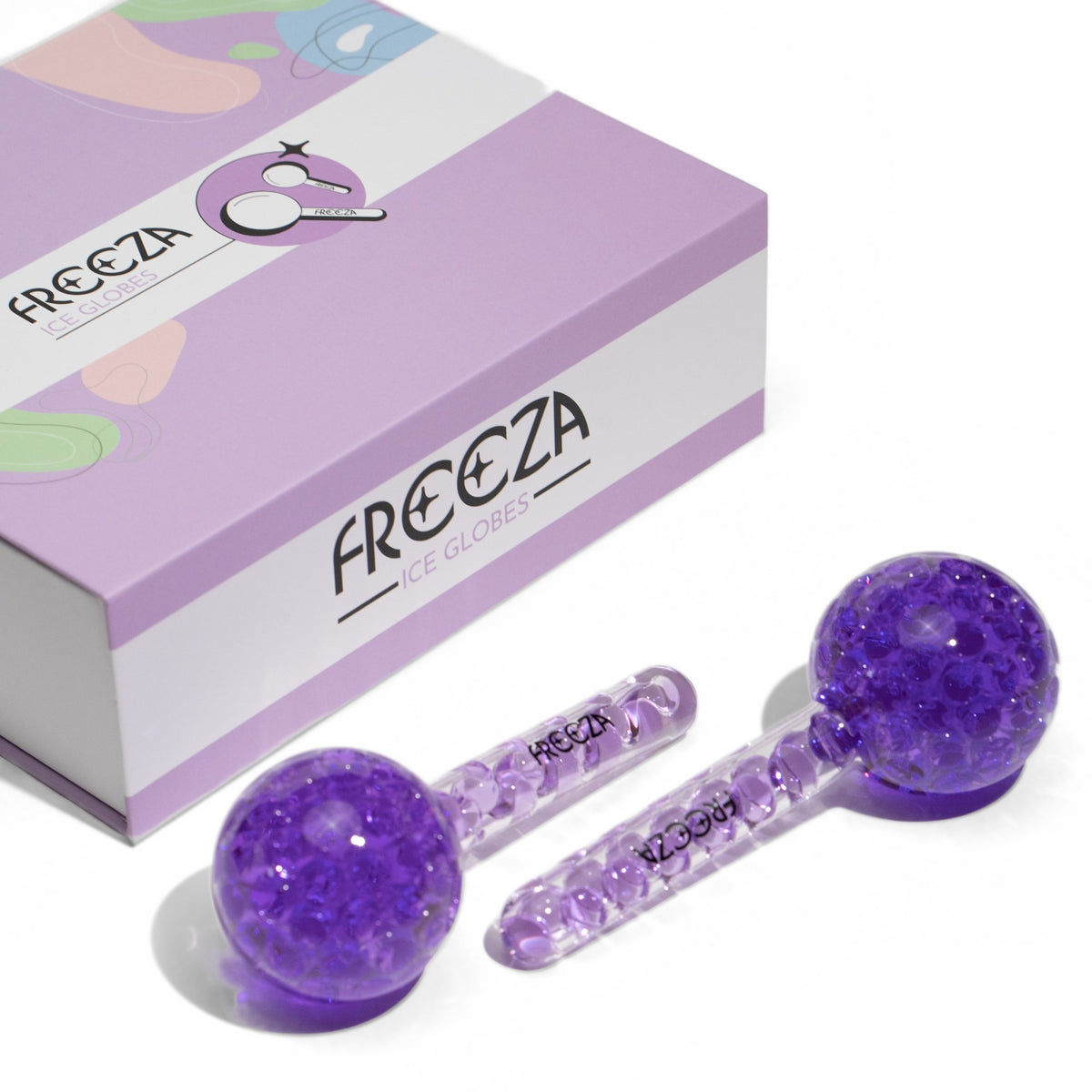Facial Ice Globes – Purple – with gift box