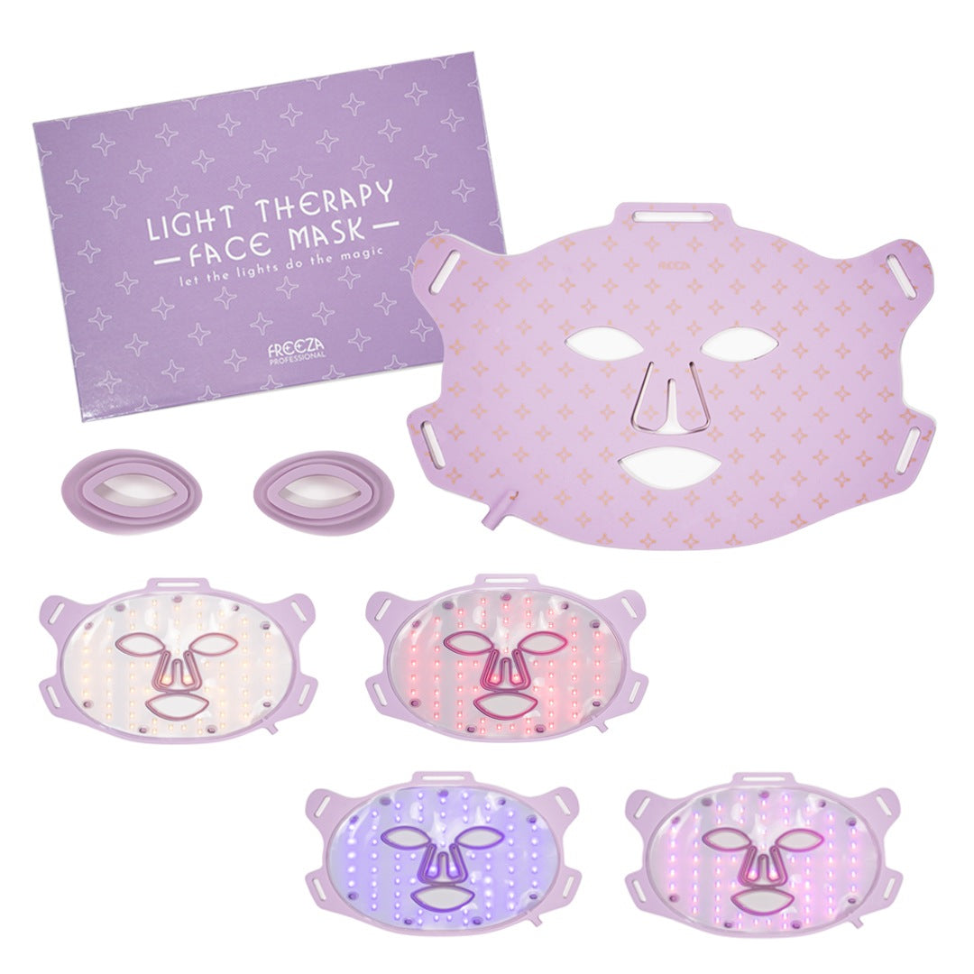 Light Therapy Face Mask with its box and light colours
