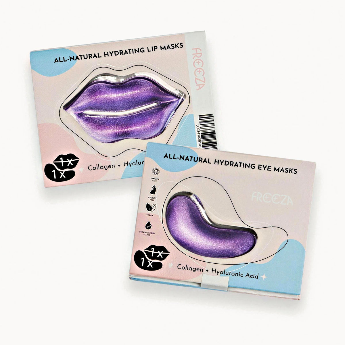 Eye and Lip Masks – Purple – pack