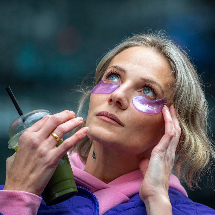 Eye and Lip Masks – Purple – on the go